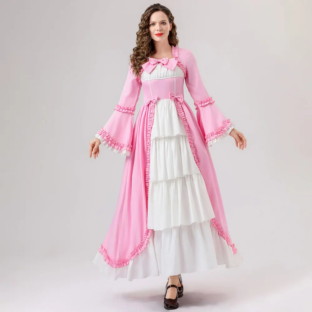 Corte medievale Retro Gothic Queen orm Cosplay Lolita Dr Costume da spettacolo teatrale loween Queen Gothic Sle Dr