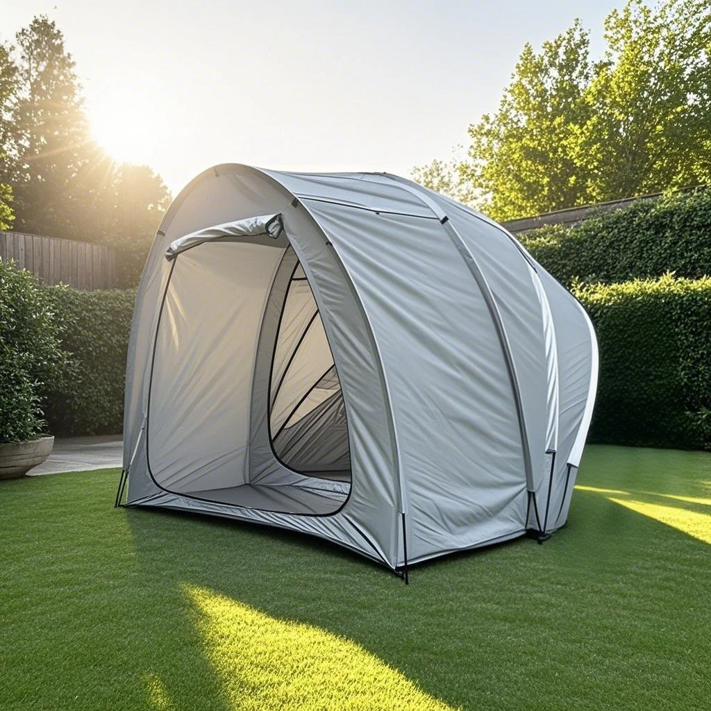 

Bike Storage Tent Shed, Outdoor Waterproof Bicycle Covers Shelter with Tunnel Design Outside Portable Sheds for Lawn Mower,Bikes