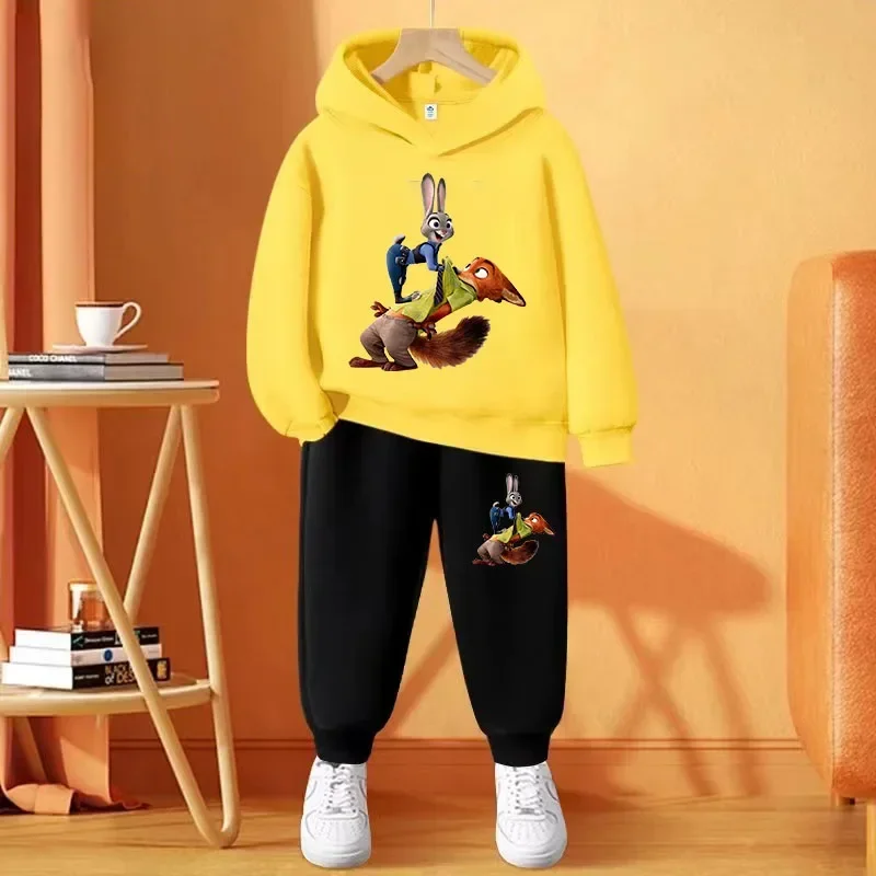 Luxury brand children\'s hoodie set Fashion BOSS printed Boys girls sports hoodie trousers loose casual youth clothing