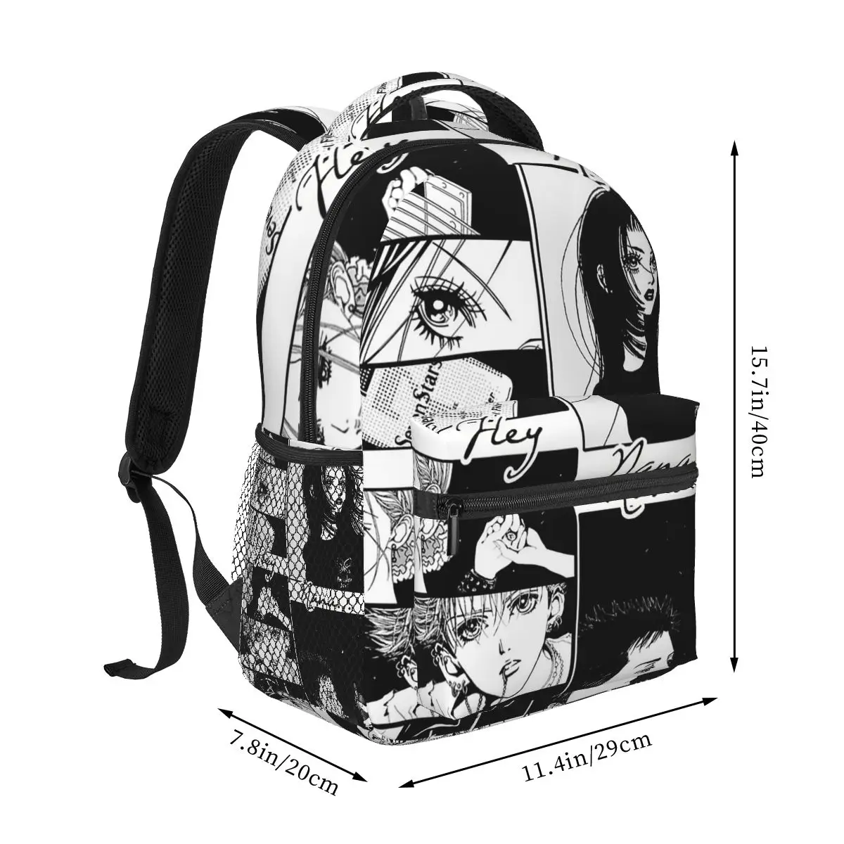 Nana The Black Stones Osaki Anime Backpack Student Boys Girls BookBag Kids School Bag Laptop Shoulder Bags for Men Women