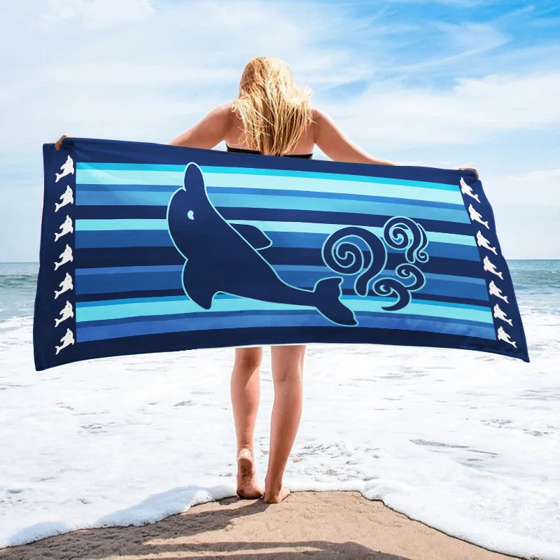 

Absorbent and Quick-drying Beach Towel Microfiber Yoga Swimming Beach Towel Printed Seaside Bath Towel 70*140CM