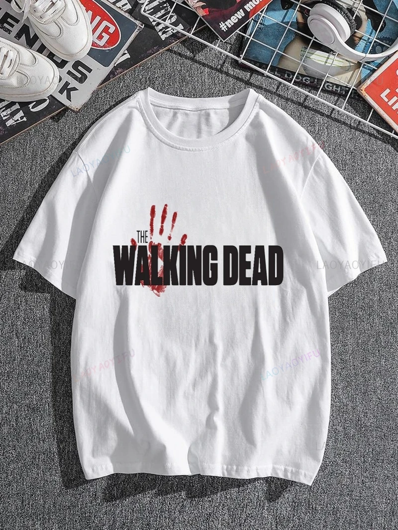 

The Walking Dead Classic Poster Print Fashion T-shirt, Unisex Casual Shirt, Vintage Style Cotton Crew Neck T-shirt