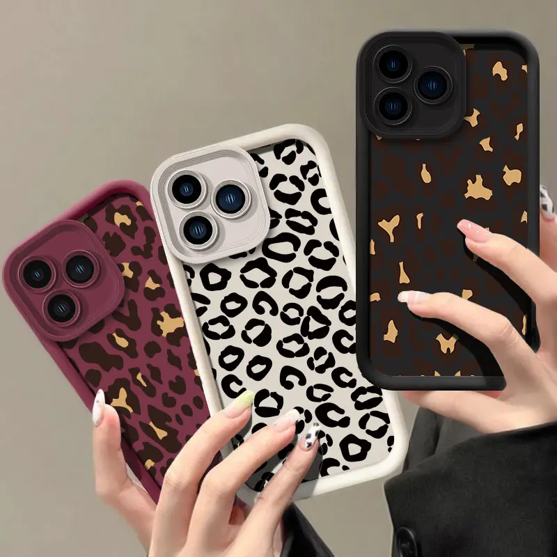 Leopard Print Phone Case For OPPO Realme 12 11 5 7I 8I GT 3 6 NEO 5 Master Pro Plus Silicone Soft Shockproof Bumper Back Cover
