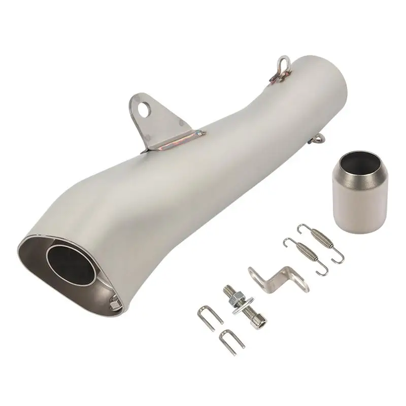 

Universal Motorcycle Exhaust Pipe Racing Dirt Street Bike Muffler End Tips Silencer Slip On Without DB Killer Stainless Steel