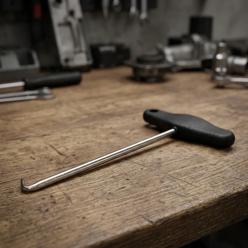 Car Vent Removal Tool with Engineered Tip Geometry for Positive Engagement with Air Duct Panel Edges and Retention Clips