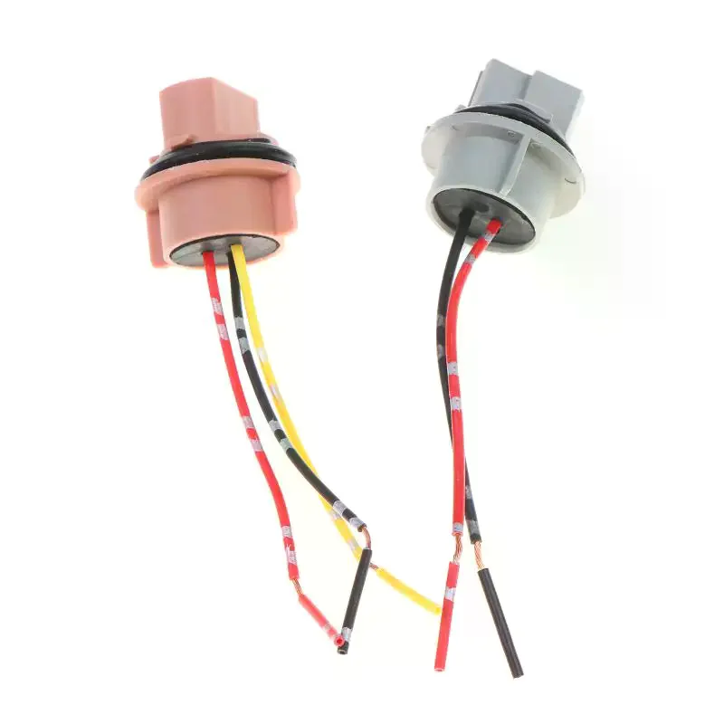 2Pcs T20 7443 W21/5W 7440 W21W Socket Adapter Female Plug For Car Brake Light Reverse Lamp Turn Signal Headlight Light