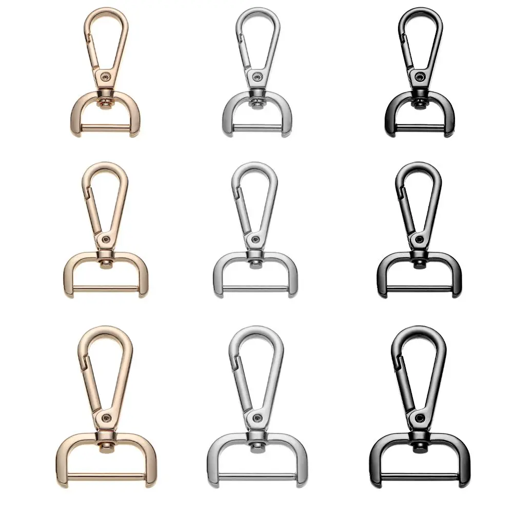 Collar Carabiner Snap DIY KeyChain Split Ring Detachable Snap Hook Screw Buckle Lobster Clasp Bags Strap Buckles