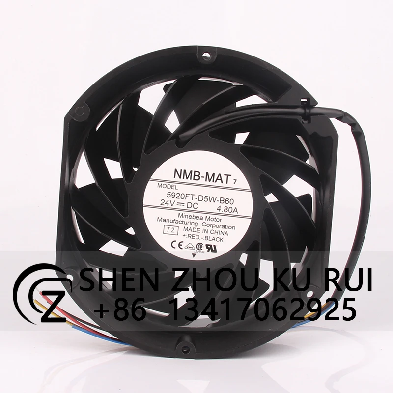 ventilador de refrigeracao do inversor do fluxo de ar alto ventilador do case para nmb mat7 5920ft d5w b60 17215050 mm 24v 48a 01