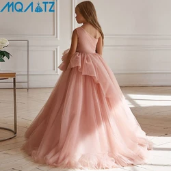 MQATZ Summer Dress Long Gown Flower Girls Baby Clothes Children Princess Birthday Party Prom Host Wedding Bridesmaid Vestidos