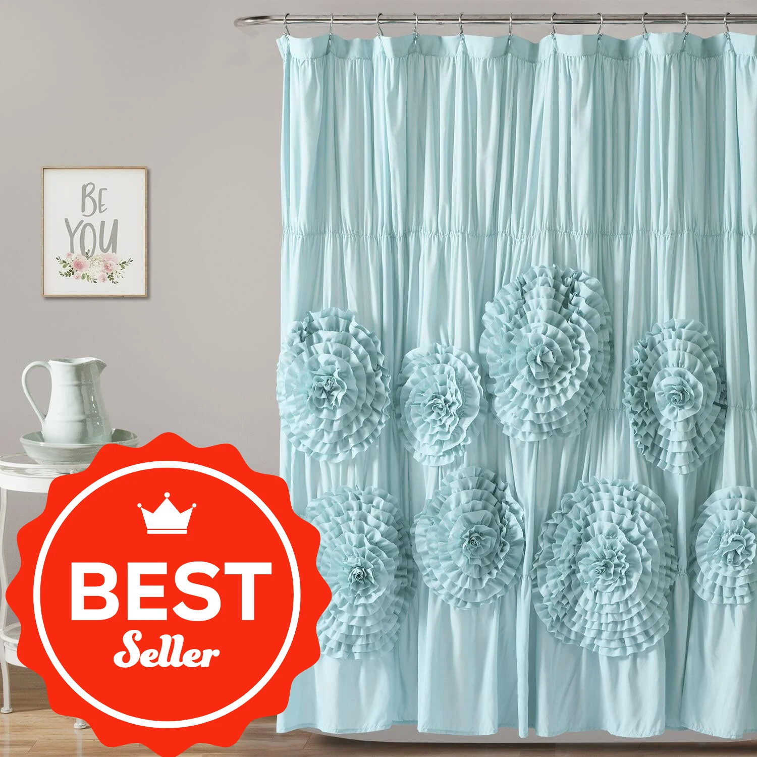 Ruffle Shower Curtain, 72