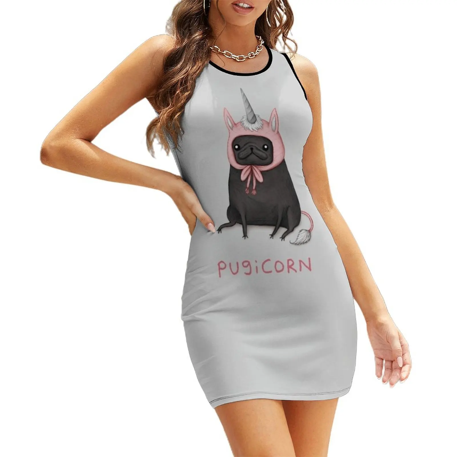 

Pugicorn Sleeveless Sundress dresses summer Dress vintage dresses for womens 2025 sensual sexy dress for women
