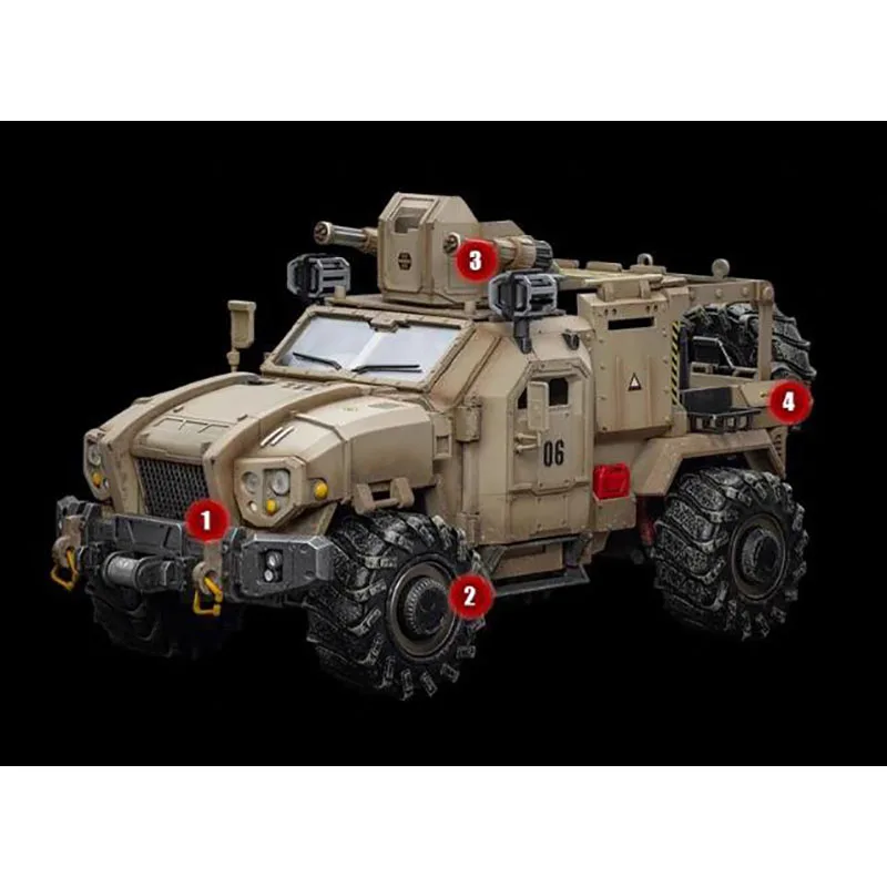 Original Genuine JOYTOY Cyclone Assault Armored Car 1/18 PVC Armored Vehicle Model Paired with Soldier Toys Birthday Gift