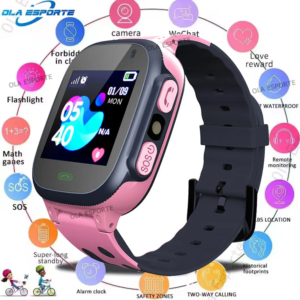 

New Kids Smartwatch GPS Location Tracker SOS 2G Sim Call Child Smart Watch Camera IP67 Waterproof Watch Gift For IOS Android New