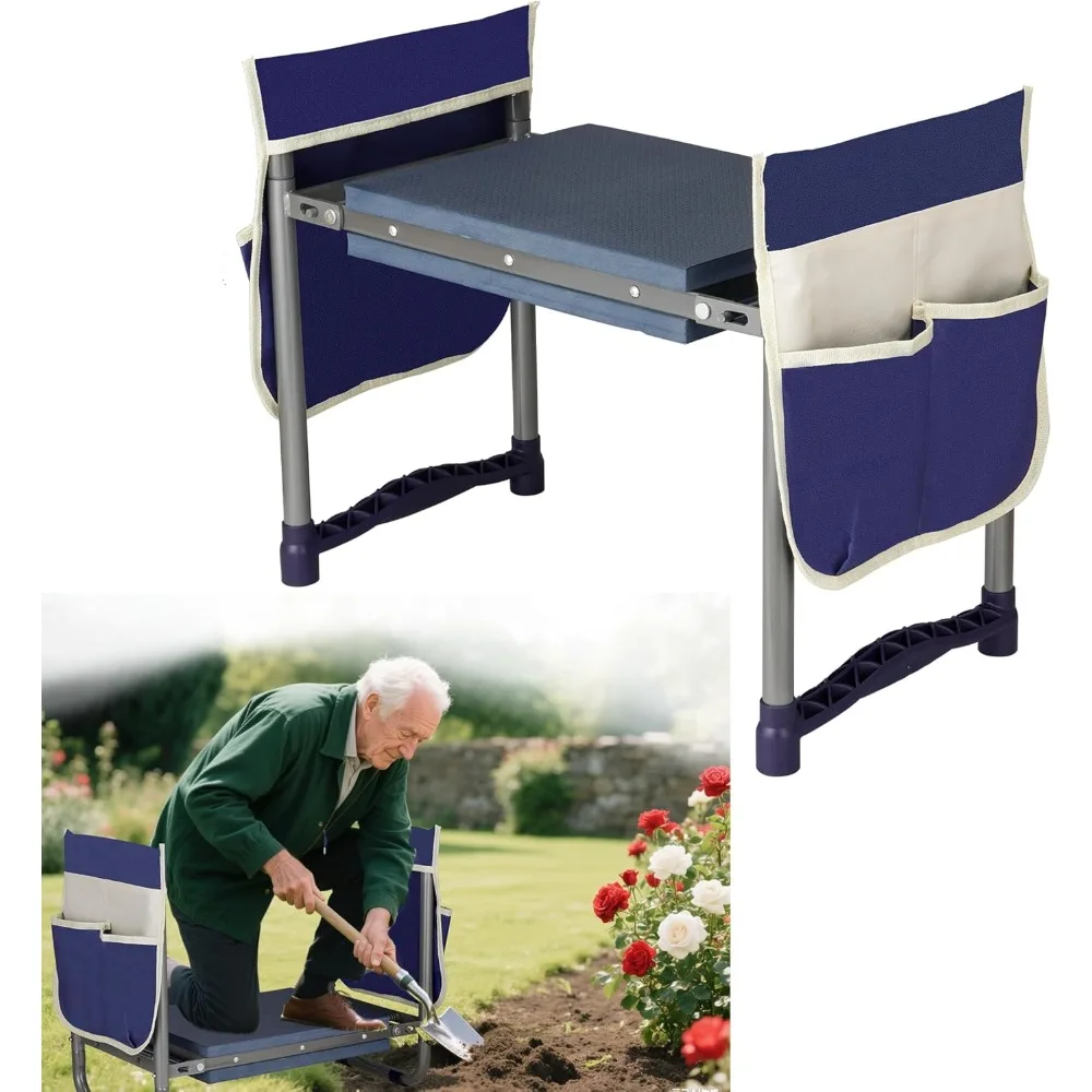 

Luvenia Garden Kneeler and Seat,Foldable Garden Stool 10.8" Wider Heavy Duty 2-in-1 Kneeling Pad,Bench Kneeler and Seat