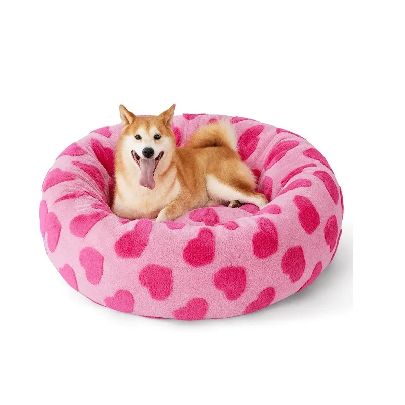 

Pet nest soft comfortable cotton lint round kennel, can't bite cat nest warm thickened dog mattress