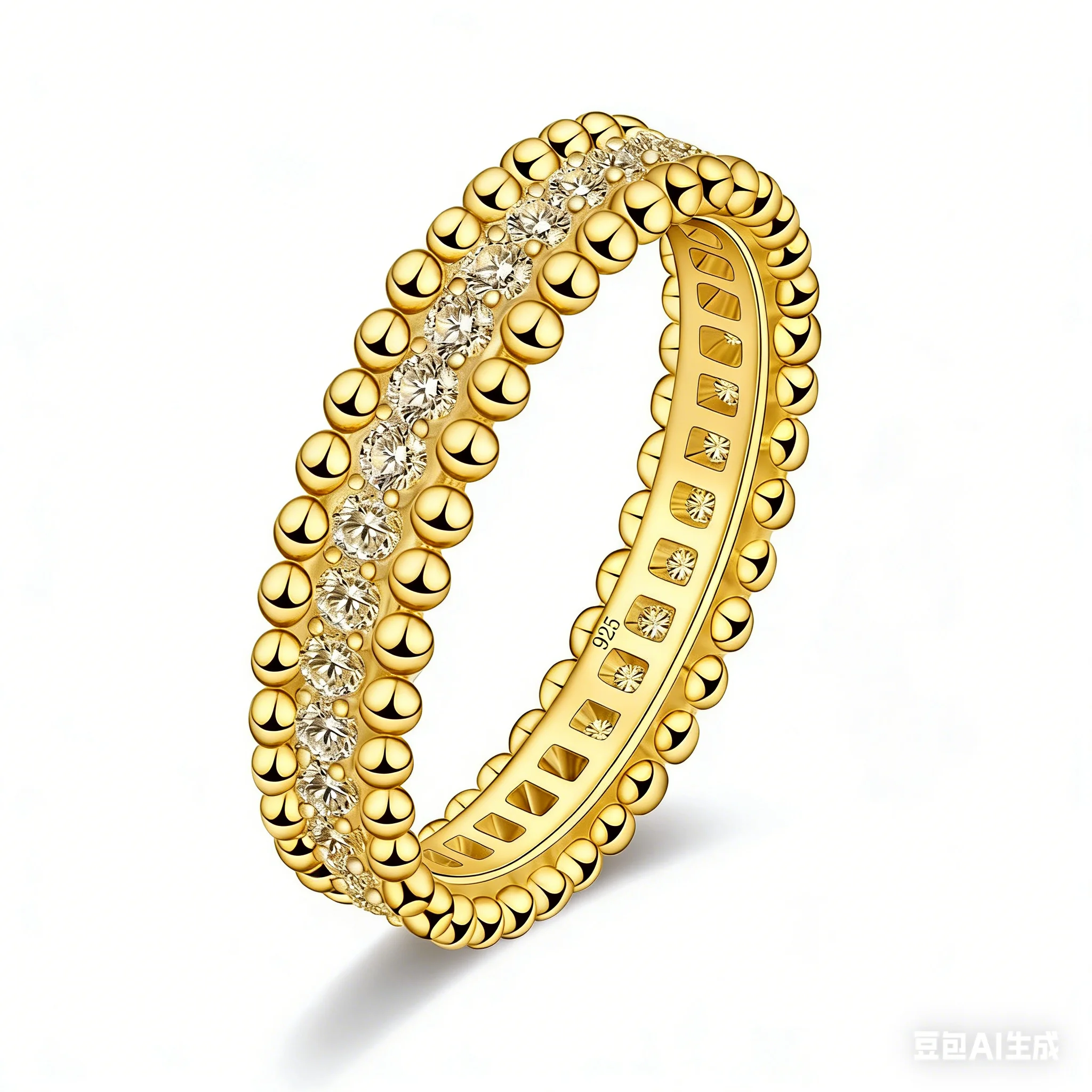 

Элегантное кольцо с бусинами и прозрачными камнями из циркония – высококачественные ювелирные изделия из серебра 925 пробы для женщин