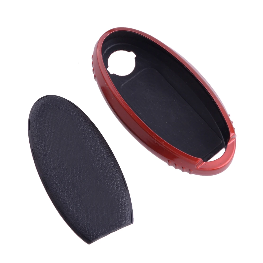 New 4 Buttons Smart Key Fob Cover Case Holder with Keychain Red Fit for Nissan Rogue Qashqai Titan Altima Infiniti Q30 Q50 QX60 view 3