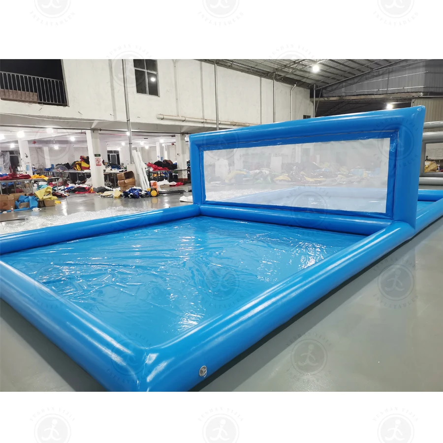 Large Beach Volleyball Field Water Polo field games commercial inflatable volleyball court Inflatable Water Volleyball Court