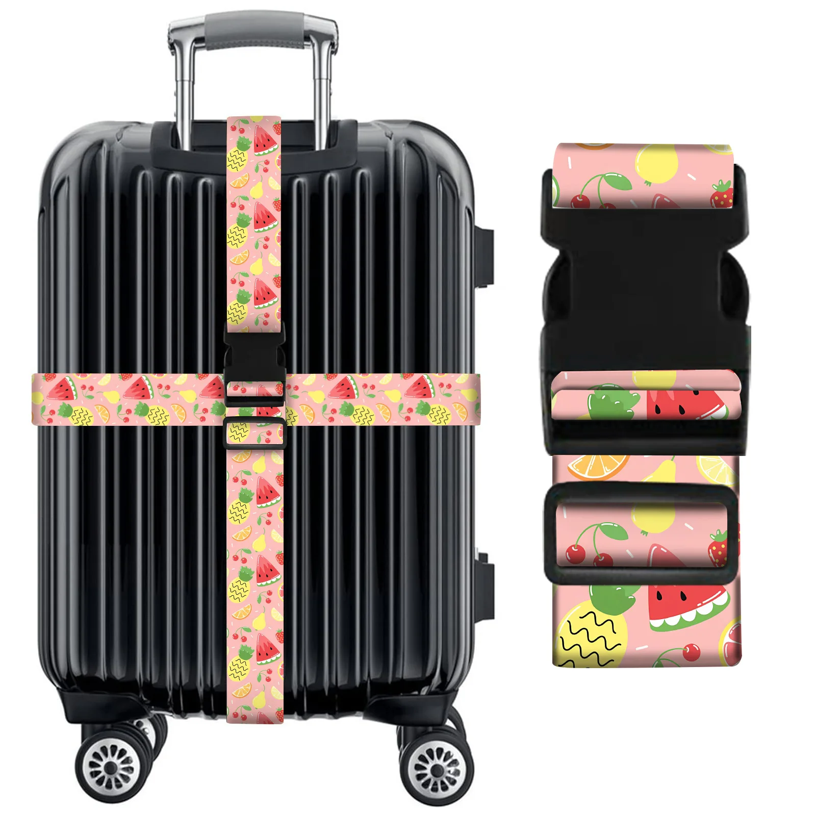 

Luggage Strap Eye-Catching Adjustable Suitcase Strap Travel Bag Strap Secure For Journey Travel Baggage Carousel