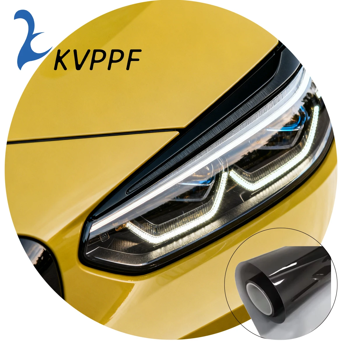 

High Gloss TPU Car Headlight Protection Film 7.5mil Durable Auto Lamp Wrap with Color Changing Self Healing 5-10 Years Warranty