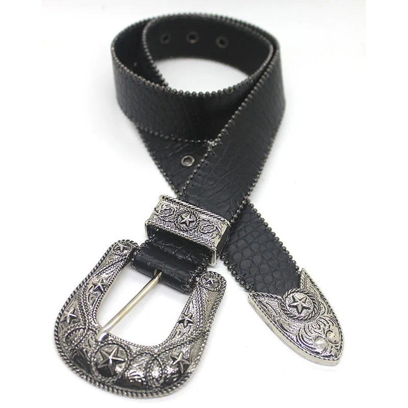 men fashion soft leather belts cowboy vintage belt stage nightclub Stylish matching strapon women brand designer waistband leash