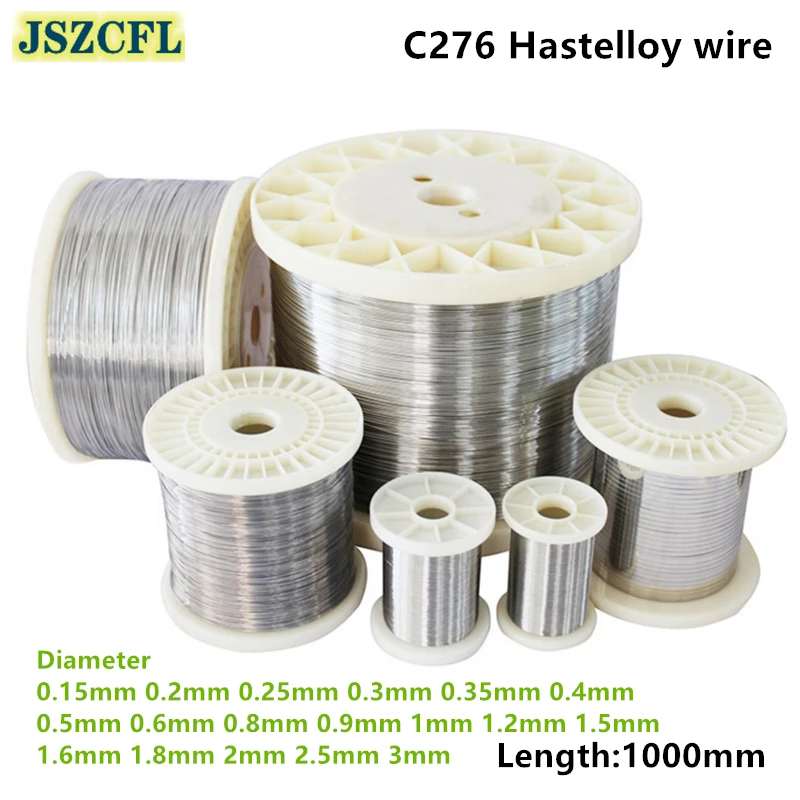 1M C276 Filo Hastelloy 0,15mm-3mm diametro Resistenza alla corrosione C-276 Filo a molla dura Linea in lega Hastelloy