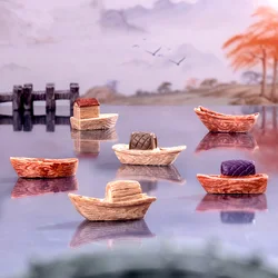 10Pcs New Boat Corridor Pier Figurine Model DIY Micro Landscape Home Decor Miniature Fairy Garden Decoration Accessories Modern
