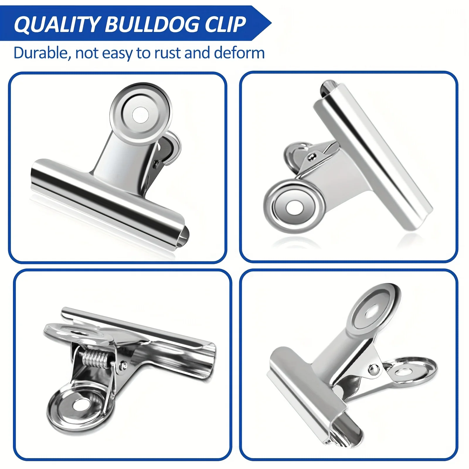 6 قطع من مشابك إغلاق أكياس الطعام، مشابك من الفولاذ المقاوم للصدأ شديدة التحمل قابلة لإعادة الاستخدام، مشبك إغلاق ضيق للهواء متعدد الأغراض، إكسسوارات منزلية