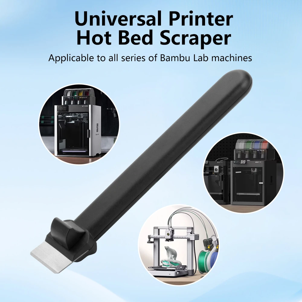 Schaber für Bambu Lab, verbessertes Material, SK5-Stahlklinge, Vollmetall, CNC-gefräst, Reinigungswerkzeug für Bambulab A1 P1 X1 Zubehör – Detail 5
