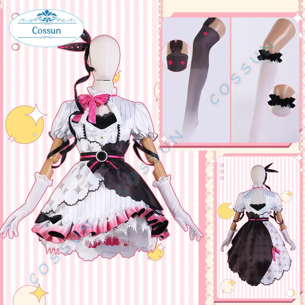 Vtuber Nijisanji Rena Yorumi Cosplay Costume Halloween Party Outfit Women Game Suit Lovely Dress Uniform Lolita