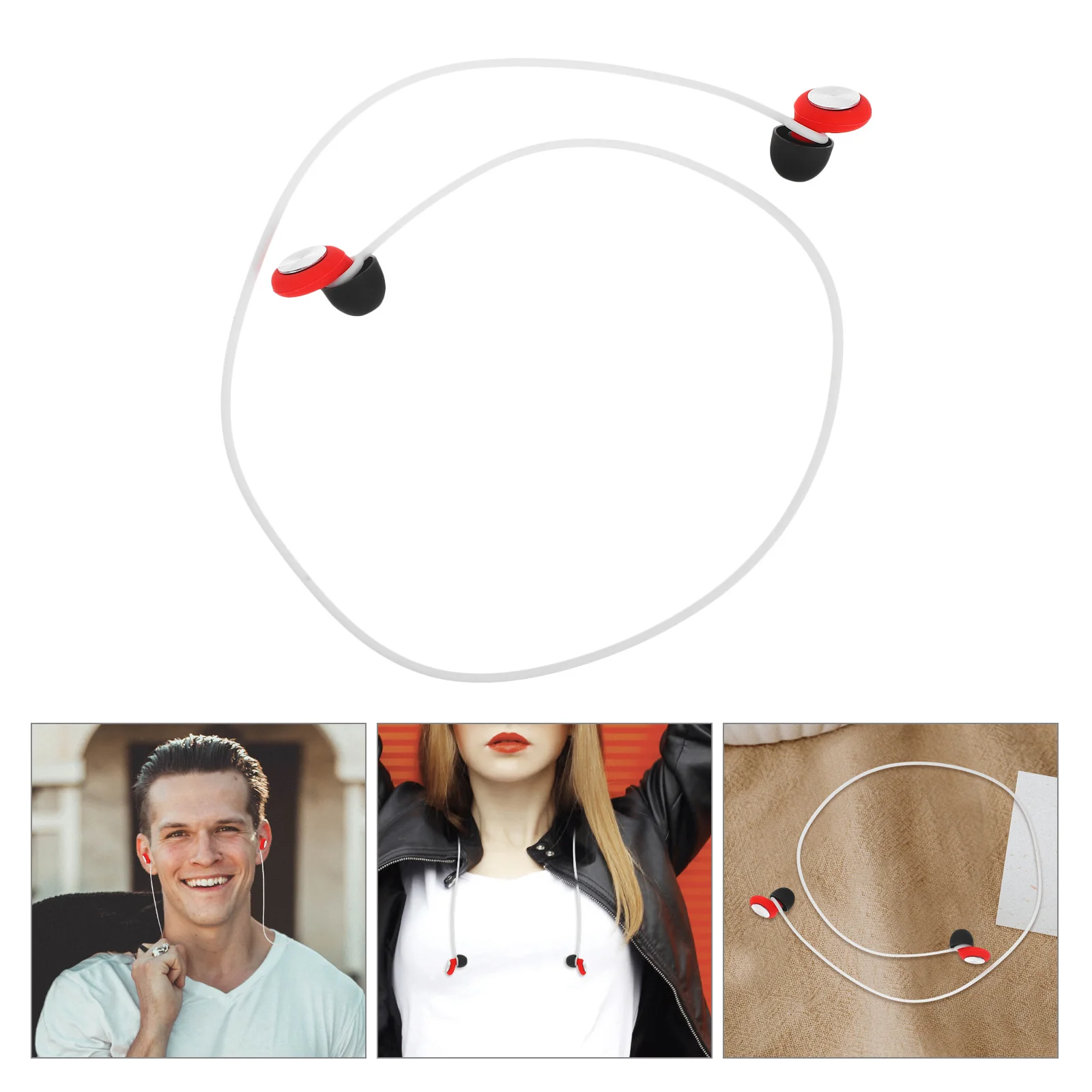 

Беруши с шумоподавлением, стандартная версия, мягкий силикон, серебристый, красный узор, белый ремешок для сна, учебы, путешествий, слух