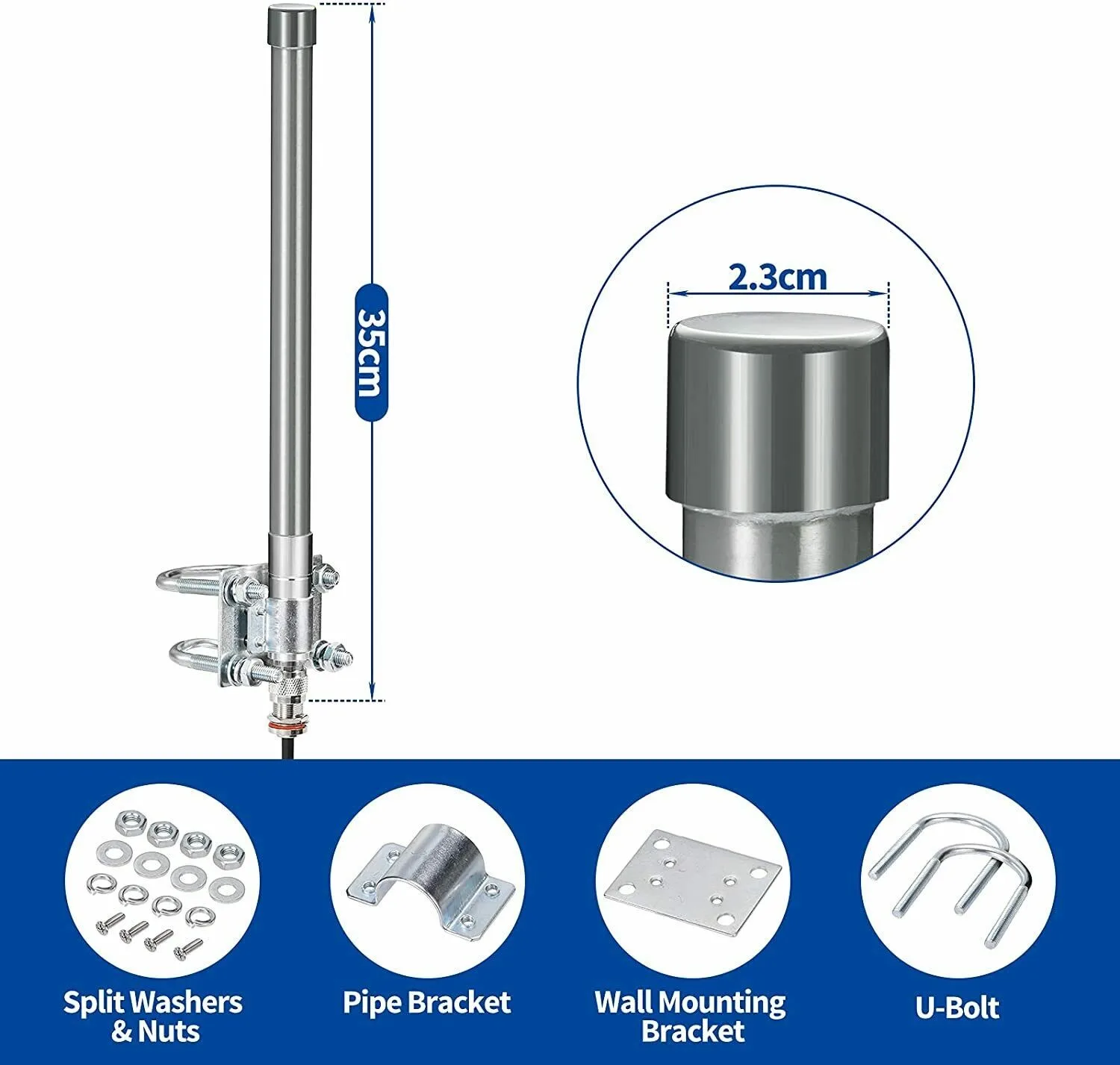 

Высококачественная наружная внутренняя антенна 915 МГц, водонепроницаемая точка доступа на большие расстояния, 35 см, передача данных, стекловолокно HNT
