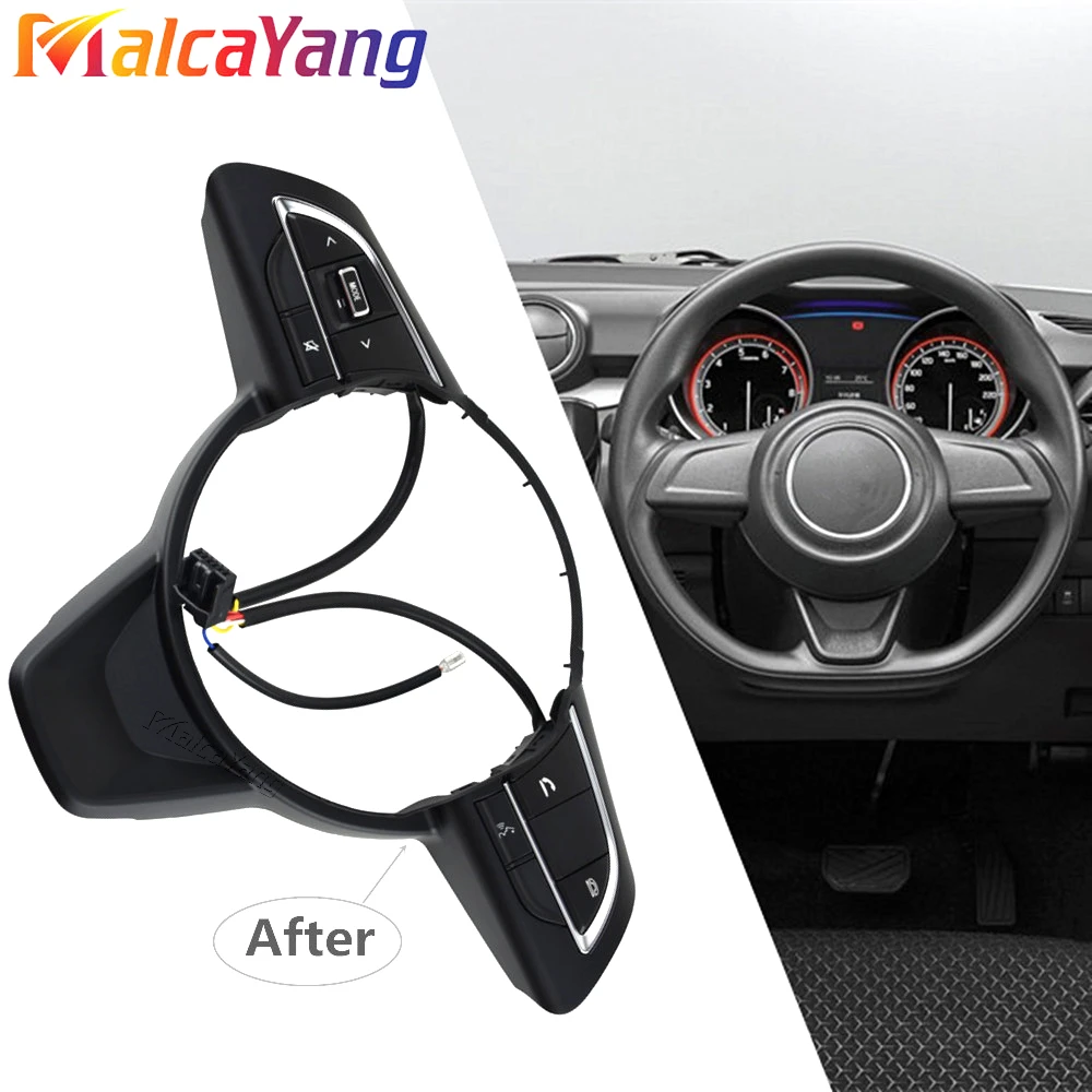 Steering PAD Audio Control Switch Buttons For Suzuki Swift / Swift Sport 2017 2018 2019 Steering Wheel Buttons Car Accessories