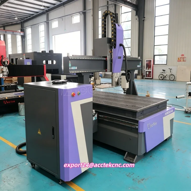 Economical Type 4 Axis Cnc Router Machine 1325 1300*2500mm Size Rotating Spindle 3d Wood Router for Woodworking