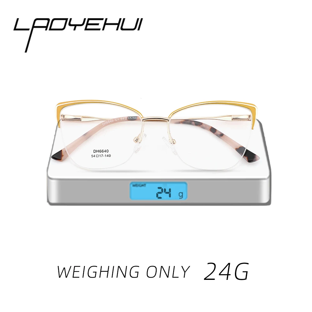 Cat Eye Glasses Frame Women Eyeglasses Frames Retro Luxury Glasses Optical Prescription Eyewear Anti Blue Light Reading Glasses