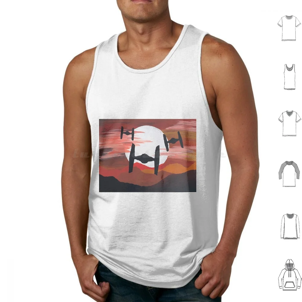 Tie Fighter camiseta entrante hombres mujeres niños Tie Fighter rebelde resistencia puesta de sol planeta nubes naranjas nave espacial Alianza guerra