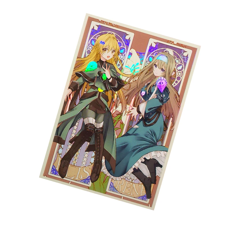 60pcs/set Yu-Gi-OH! Exorsister Jibrine Flash Card Sleeve Anime Game Collection Card Protective Cover Gift Toy 63x90mm