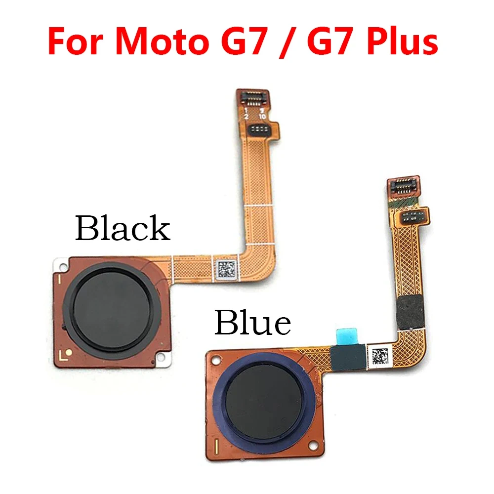 Imagem -02 - Sensor de Impressão Digital para Motorola Moto g7 Power Plus Play Tecla de Retorno Home Botão Menu Cabo Flexível 10 Pcs Novo