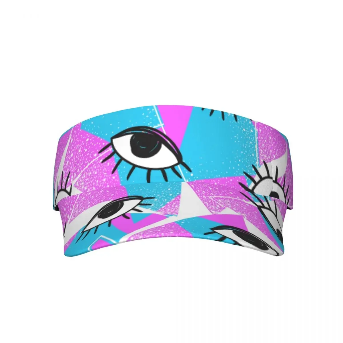 Summer Air Sun Hat Men Women Adjustable Visor UV Protection Top Empty Sports All Seeing Eye Symbol Eighties Sunscreen Cap