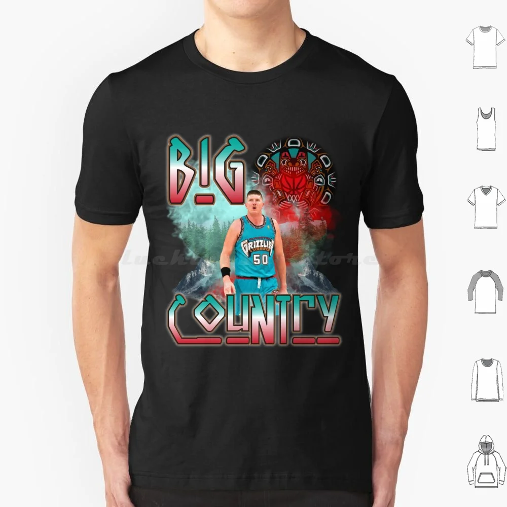 Big Country Reeves T Shirt Big Size 100% Cotton Pacific Northwest Vancouver Wilderness Basketball Retro Throwback Reeves Big