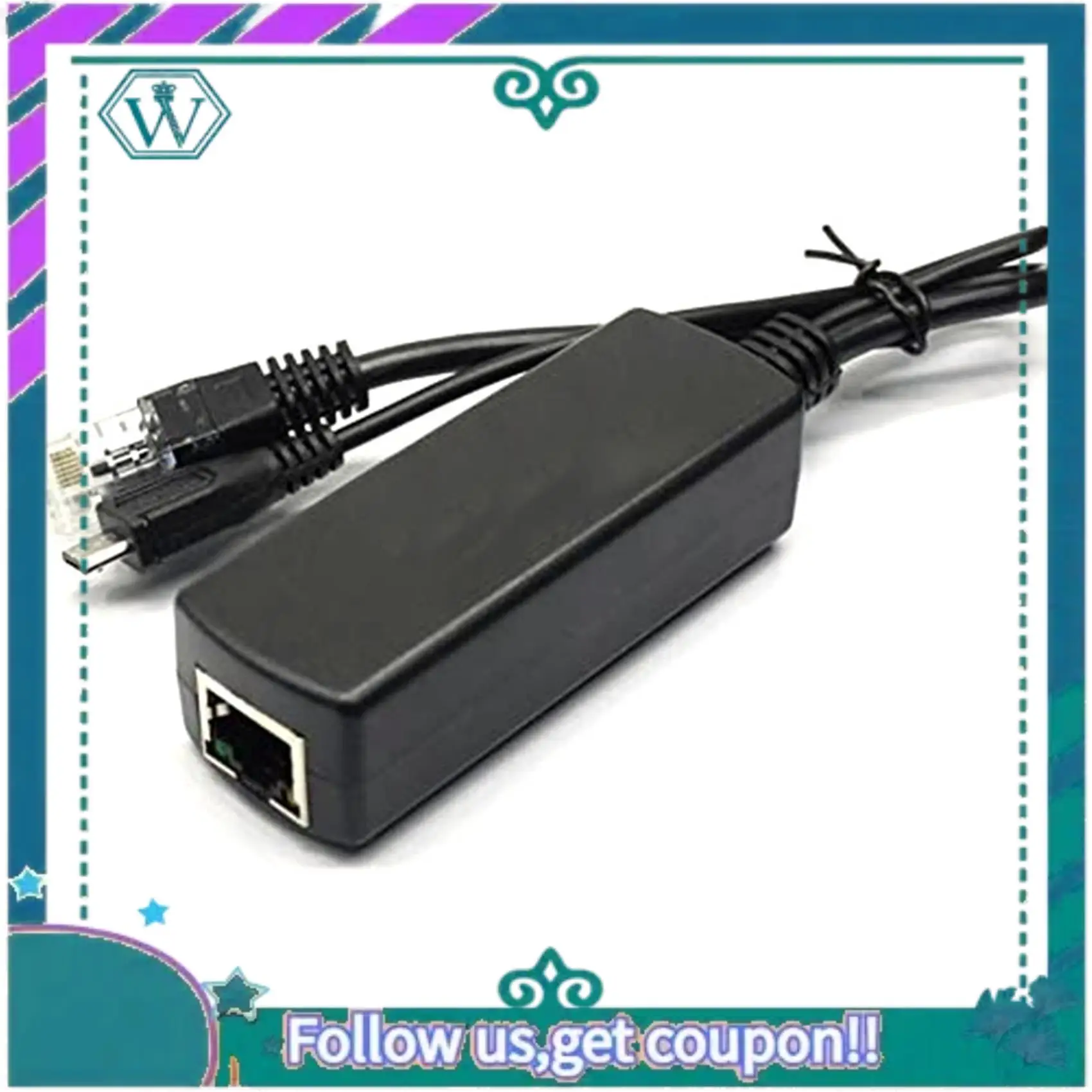 A75Q-10X Micro-USB POE Splitter 48V bis 5V2A/3A Mini USB Netzteil Nationaler Standard mit Smartphone-Aufladung