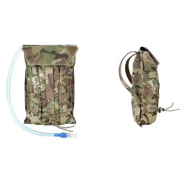 Tactical MOLLE Water Pouch, 500D Cordura, 50oz Hydration Bladder Bag, Outdoor Hiking Hunting Gear