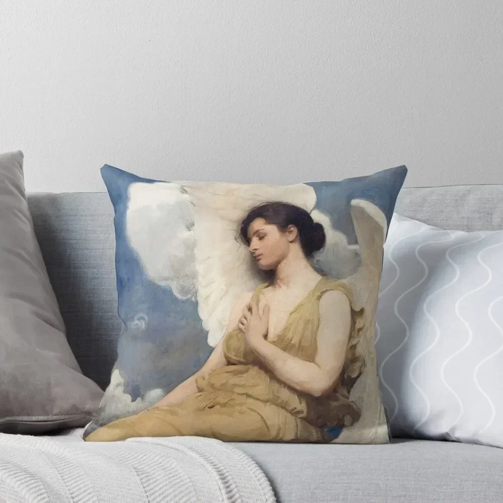

Angel winged figure by Abbott Handerson Thayer 1889 Throw Pillow Luxury Sofa Cushions Plaid Sofa Sofa Covers pillow