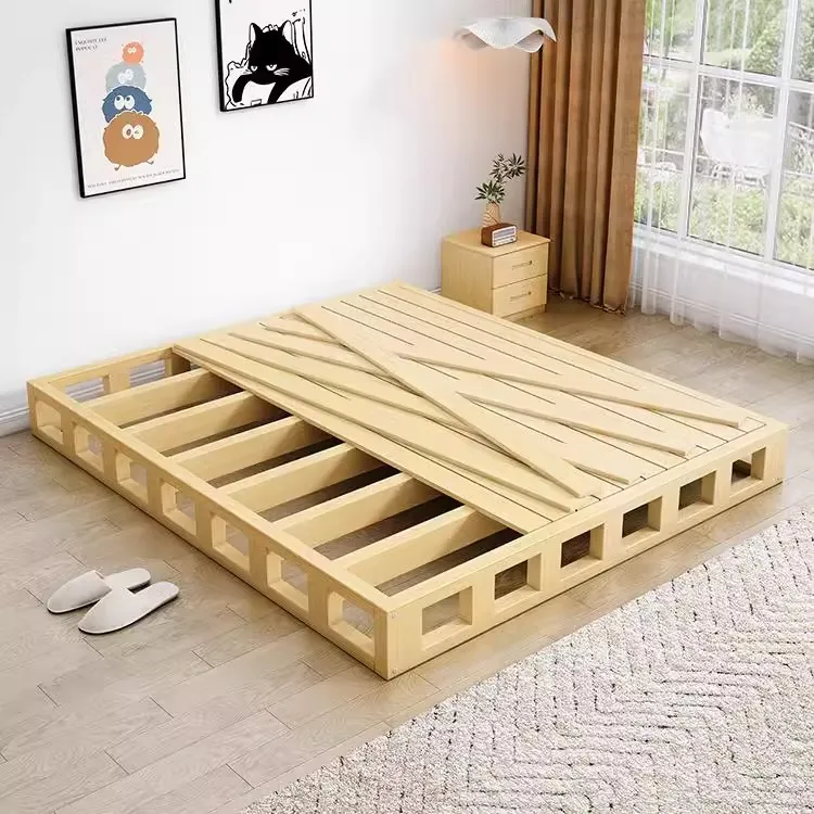 YFY solid wood bed board. 5 meters wooden board ribs hard board  cushion. 8 meters tatami floor  waist raised  hard
