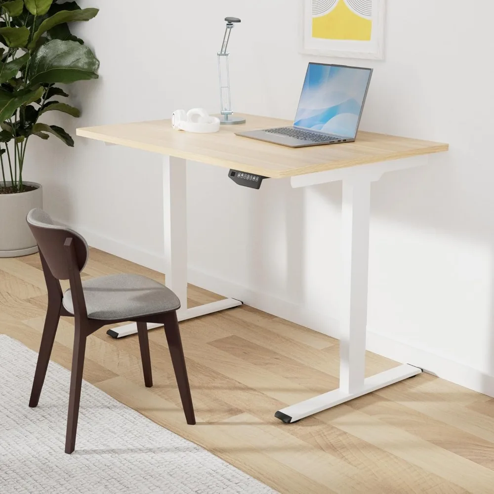 48 inch electric vertical office desk, dual motor height adjustable, stable and durable, a computer desk for home offices