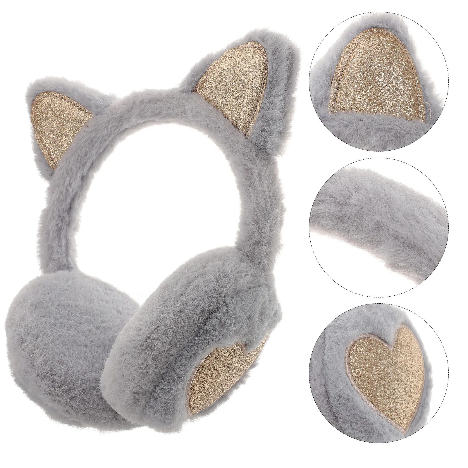 

Cat Ear Earmuffs Winter Warm Ear Muff for Girls Kids Outdoor Headb s Lovely Soft Small Size Premium Quality