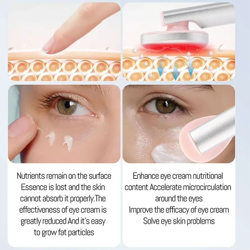 KAKUSAN appareil de beauté lifting du visage 4 en 1 luminothérapie microcourant masseur de visage EMS compresse chaude soins de la peau LED baguette faciale