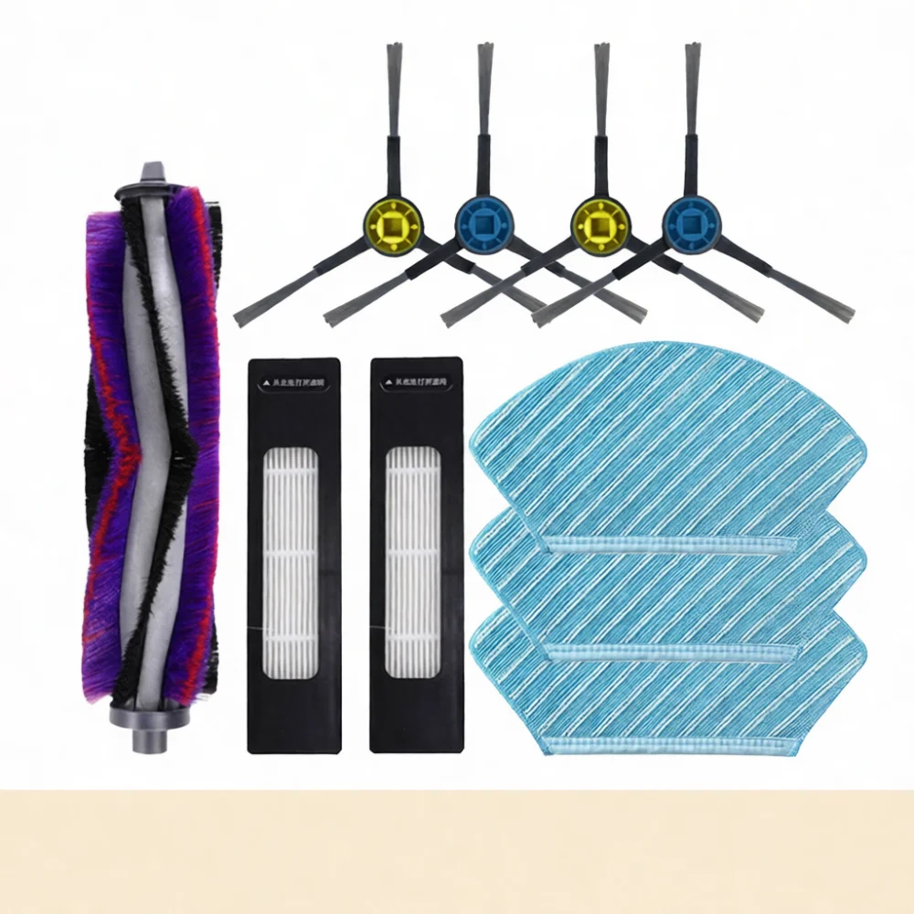 For Midea M7 M7Pro Sweeping Robot Accessories Set Main Brush Side Brush Hepa Filter Mop Cloth Dust Collector Cleaning Parts