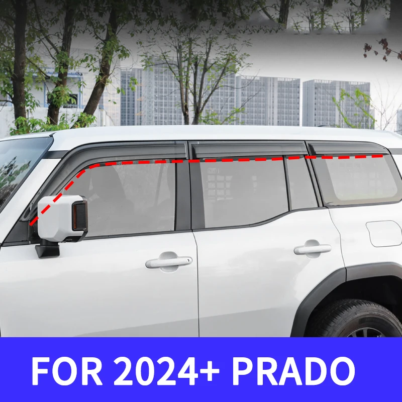 

Car Window Deflector Visor For Toyota Land Cruiser 250 Prado LC250/Lexus GX550 2024 + Vent Sun Shade Rain Shelter Weather Shield