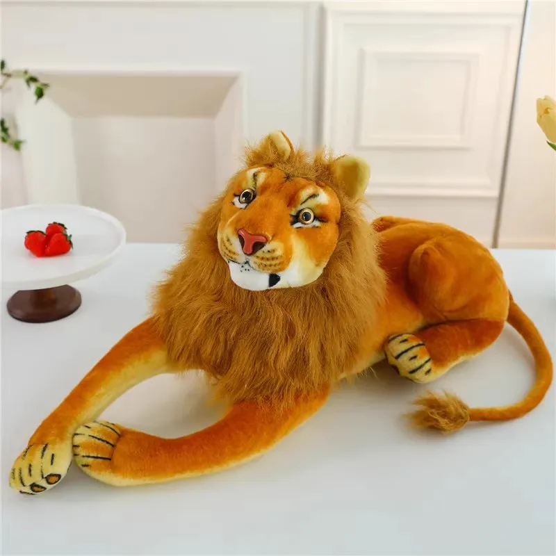 

85cm Movie Peripherals Simba Plush Doll Large Simulation AnimalLion King Toy Prone Lion Model Best Brithday Gift for Children